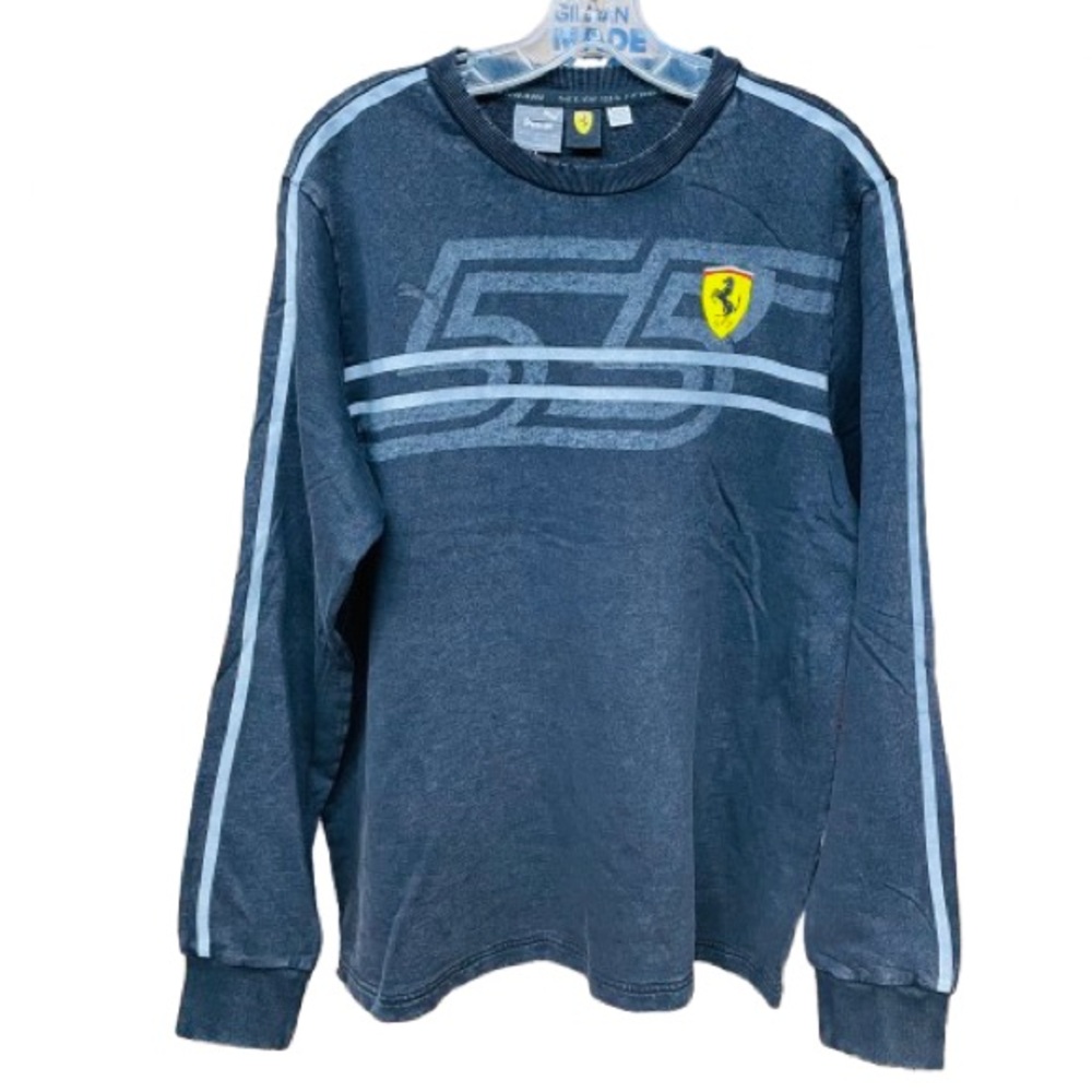 Puma Scuderia Ferrari Desert Sun Crewneck Faded Sweatshirt Sz L NWOT